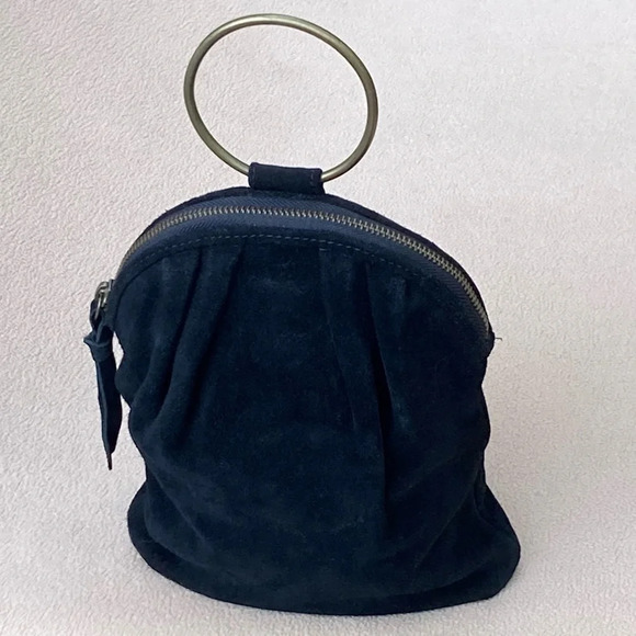 World Market Black Suede Handbag Purse Bag-Evening-Formal-Boho-Bohemian-Festival - Picture 1 of 10